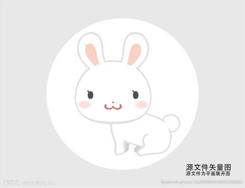 卡通兔子插画图标图片