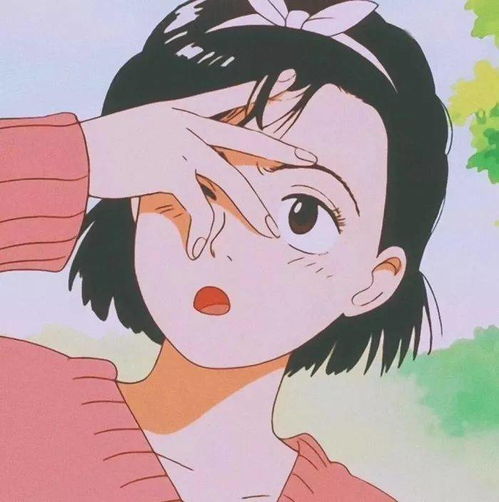 动漫女生头像小清新背景图
