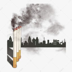 手绘卡通禁烟戒烟广告抽烟烟雾烟囱素材图片免费下载千库网