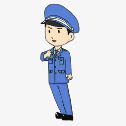 蓝军装教官人物插画图片素材其他格式下载动漫人物大全