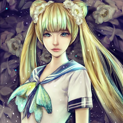 二次元长发美少女图片