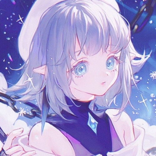 蓝色动漫情侣头像