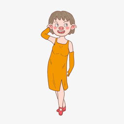 猪年卡通手绘礼服小猪妹图片素材其他格式下载动漫人物大全