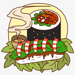 矢量卡通手绘可爱食物寿司小插画图片素材其他格式下载动漫人物大全