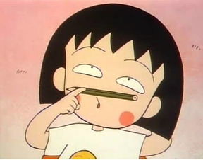 日本动漫简单樱桃小丸子女生头像