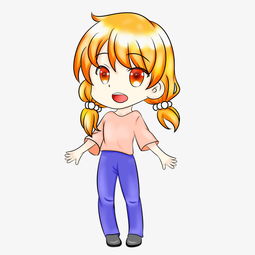 q版女孩手绘png素材图片素材其他格式下载动漫人物大全