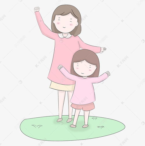 母亲节和妈妈一起玩耍的女孩素材图片免费下载千库网