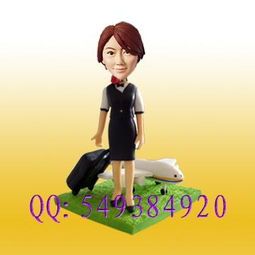 卡通雕像生日结婚情人节礼物大头娃娃软陶公仔