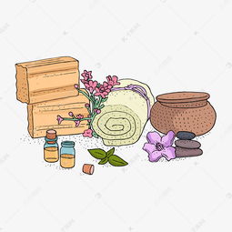 卡通spa工具矢量素材图片免费下载千库网