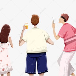 卡通男孩女孩在喝酒素材图片免费下载千库网