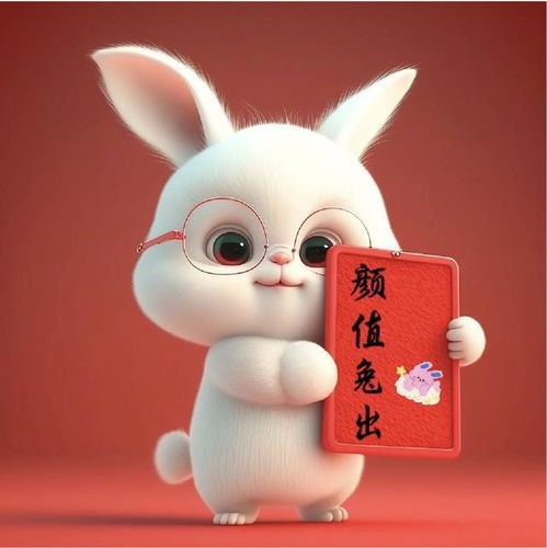 爆可爱的红红火火兔年3d兔子头像