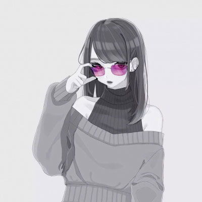 短发冷艳女生手绘头像,努力做好自己要做的一切