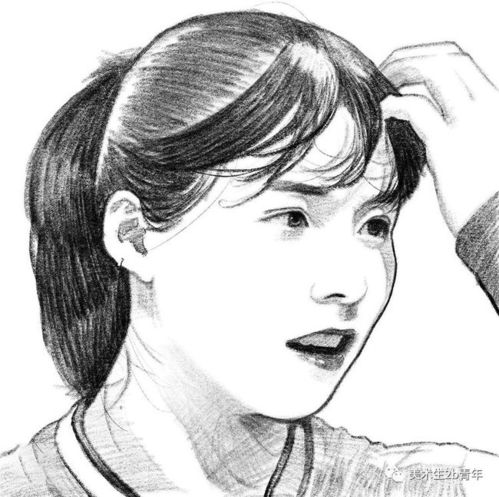 线性素描人物头像,回归形体本质,直击画面痛点