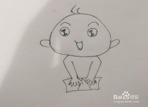如何画卡通婴儿