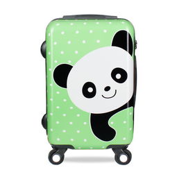 洋湖轩榭行李箱卡通萌熊猫abspc旅行箱男女学生密码箱万向轮登机箱拉杆箱a