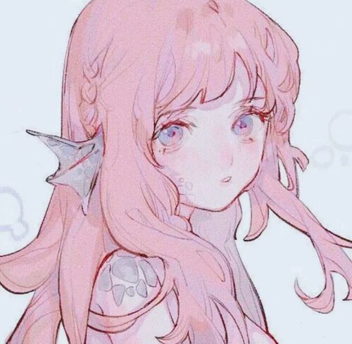 粉色系女漫头晓看天色暮看云