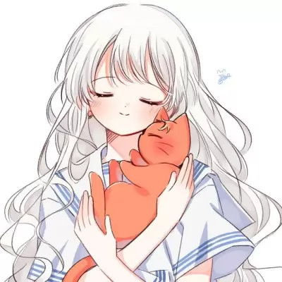 少女感十足的手绘头像