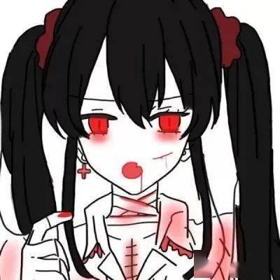 红色系动漫女生头像