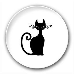 黑猫左卡通小人钥匙扣
