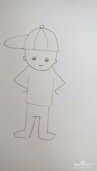 多妈简笔画人物小男孩