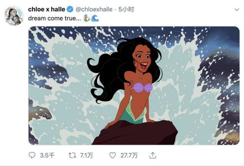 迪士尼真人美人鱼女主角与动画形象不符引争议