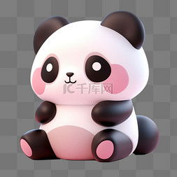 熊猫卡通3d图片熊猫卡通3d图片素材免费下载千库网