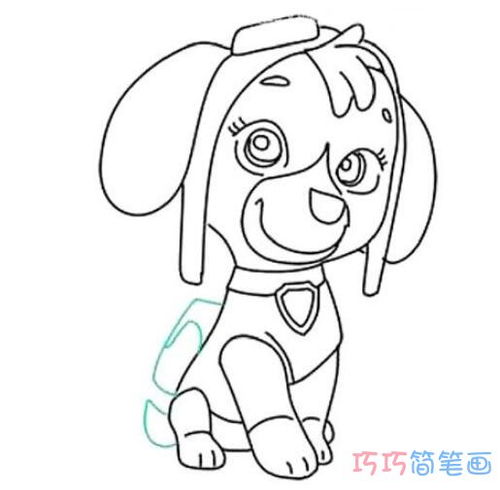 汪汪队天天怎么画简单可爱素描汪汪队简笔画图片