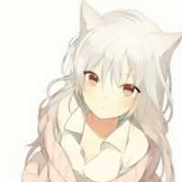 动漫呆萌猫耳女生头像