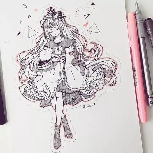cg原画插画教程绝美仙气女生线稿临摹手绘