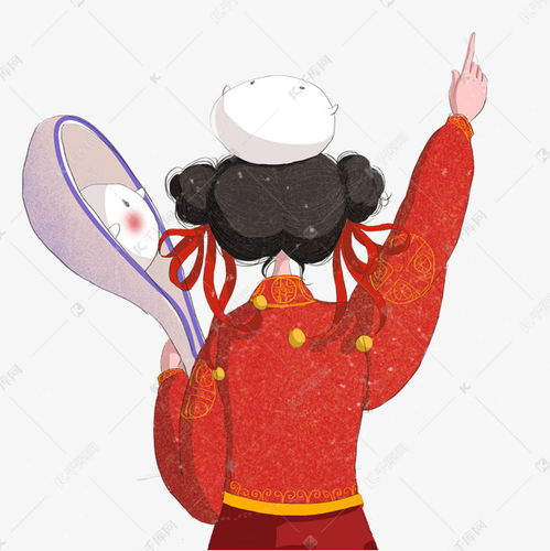 古装小女孩和元宵卡通png素材图片免费下载千库网