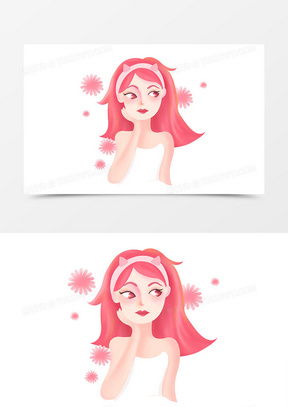 图片素材卡通美女设计模板下载熊猫办公
