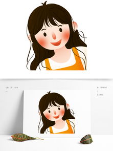 卡通可爱女孩头像元素设计图片素材其他格式下载其他大全