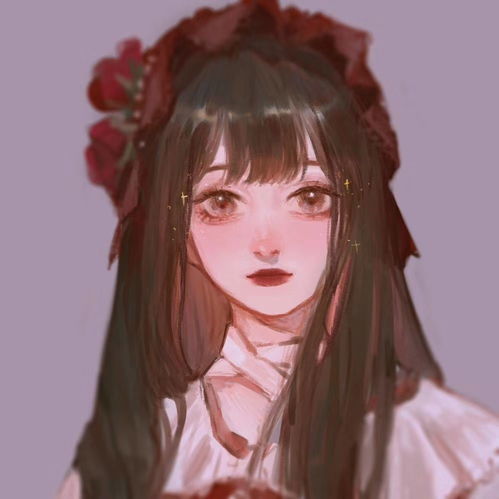 手绘绝美小众女头