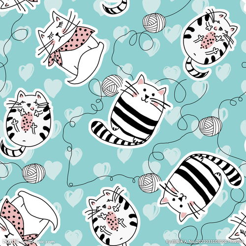 可爱猫咪卡通插画图片