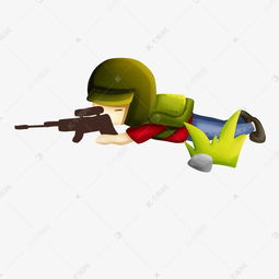 卡通野外射击的动漫人物免抠图素材图片免费下载千库网