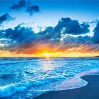 qq头像夕阳大海