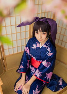 我的妹妹不可能那么可爱五更琉璃兔耳发箍和服动漫美女美女图片