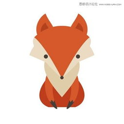 illustrator绘制复古风格的可爱卡通狐狸