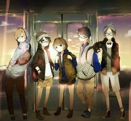 姐妹5人动漫人物图片