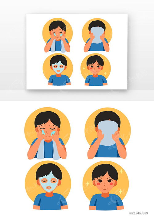卡通人物男孩洁面步骤素材双十一图片11月图片第3张红动中国