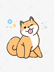 mbe卡通可爱柴犬狗狗动物素材图片免费下载千库网