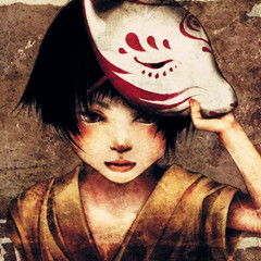 斜戴着狐狸面具的短发女生,她出自哪部动漫