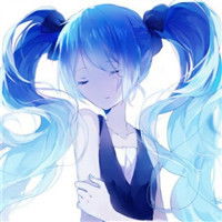 优雅蓝色动漫少女qq头像