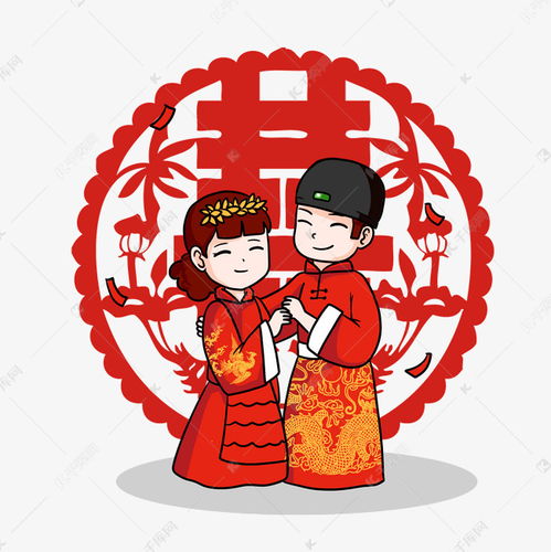表情中式婚礼古风婚礼卡通婚礼系列插画素材图片免费下载千库网表情