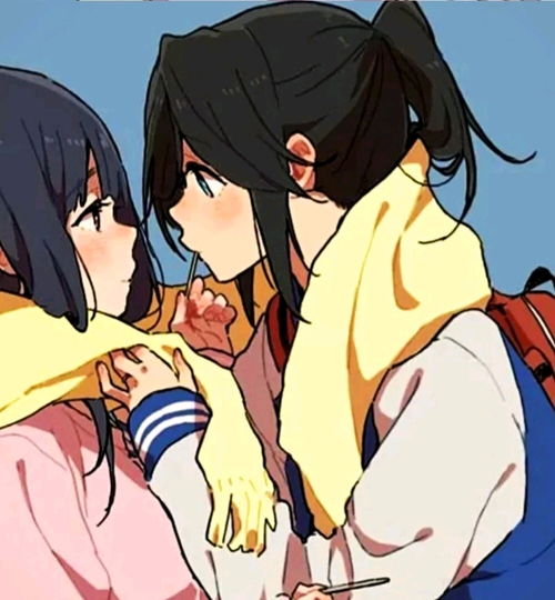 软萌闺蜜头像动漫百合情头团头