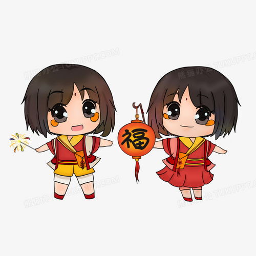 创意卡通新年男孩放炮元素png图片素材免费下载男孩png30003000像素