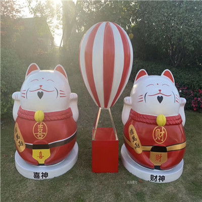 吉祥物卡通雕塑,玻璃钢卡通财神爷雕塑-黄页88网