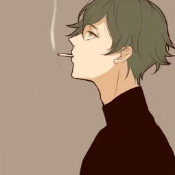 男生头像二次元吸烟的头像动漫伤感