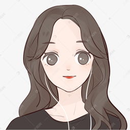 手绘q版美女头像插画素材图片免费下载千库网