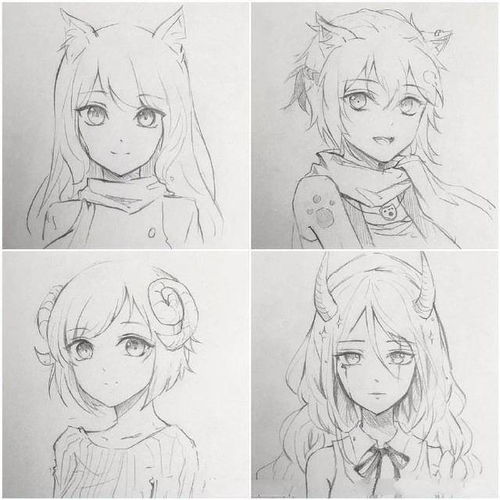 二次元美少女绘制原稿,初学者急需的练手素材